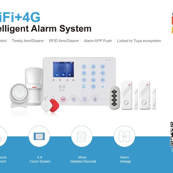 NO MONTHLY FEE!! WIFI COLOR DISPLAY ALARM SYSTEM. SOS button for Elderly at home - Picture 7 of 12
